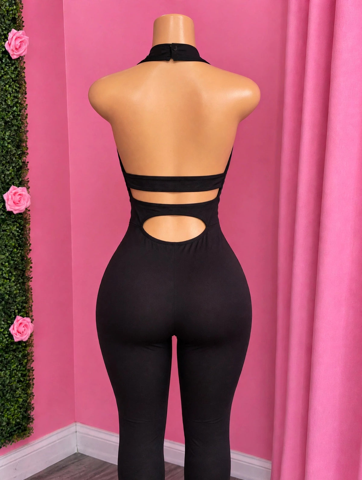 Badd Habit — Badd Habit is a black cut-out romper bodysuit that's pure fire (Alternate View 3)