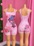 Pink Venom — Pink Venom is a pink rhinestone romper that sparkles from every angle